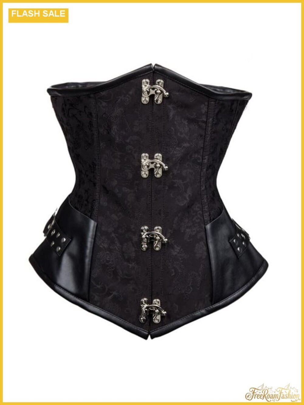 Underbust Lace Up Corset Steampunk Waist Cincher Bustier